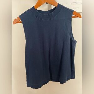 Pact Blue Navy muscle tank top